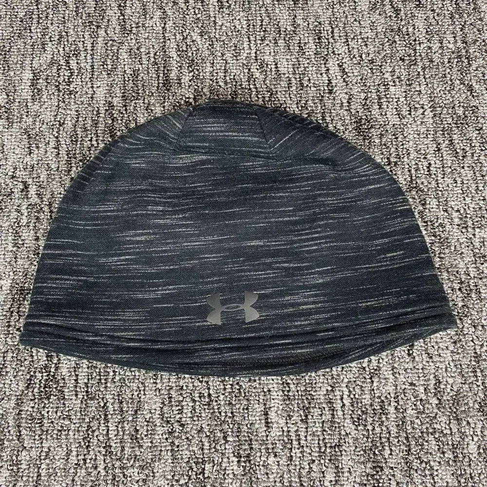 Under Armour Beanie Womens OSFM Black Space Dye Storm ColdGear Athletic Hat
